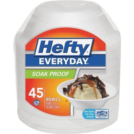 REYNOLDS CONSUMER PRODUCTS Reynolds Consumer Products 249956 12 oz Hefty Everyday Foam Bowl; White - 45 Count 249956